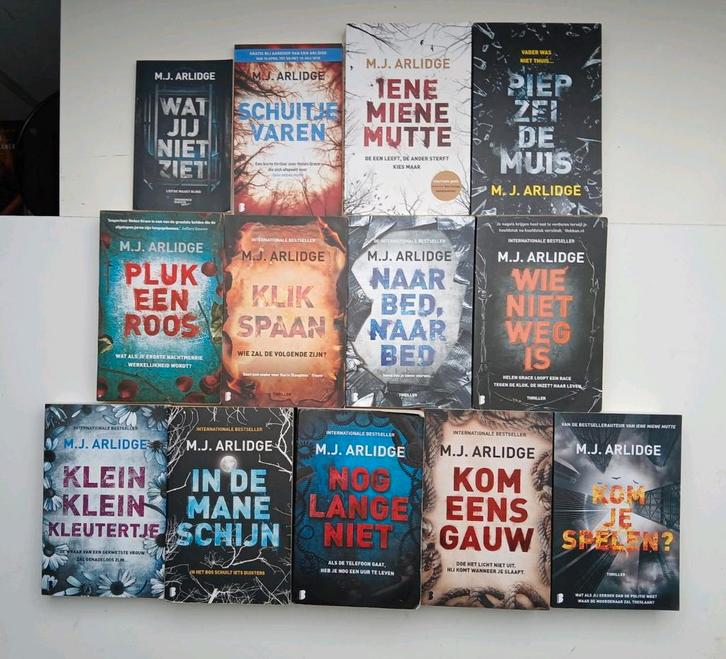 M.J Arlidge 13x oa Kom je spelen, Kom eens gauw ea (1 koop), Boeken, Thrillers, Ophalen of Verzenden