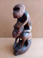 Houten beeld apen op slang Lombok, 35 euro, Antiek en Kunst, Kunst | Niet-Westerse kunst, Verzenden