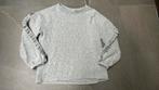ZARA | Leuke grijze trui, mooie mouwtjes | 134, Gebruikt, Meisje, Trui of Vest, Ophalen of Verzenden