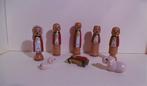 Oude houten Duits kerstgroep miniaturen pop Maria lam schaap, Diversen, Kerst, Verzenden