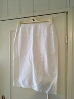 Elegante witte katoenen gevoerde rok van Scarva, maat 40, Maat 38/40 (M), Onder de knie, Wit, Zo goed als nieuw