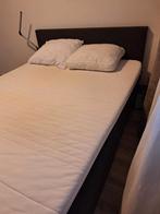 Boxspring 160 x 200, Huis en Inrichting, Slaapkamer | Boxsprings, Ophalen, Zwart, Tweepersoons, Zo goed als nieuw