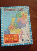 Oude legpuzzel van de kaart van Nederland 274 st Mulder, Ophalen of Verzenden, 500 t/m 1500 stukjes, Legpuzzel