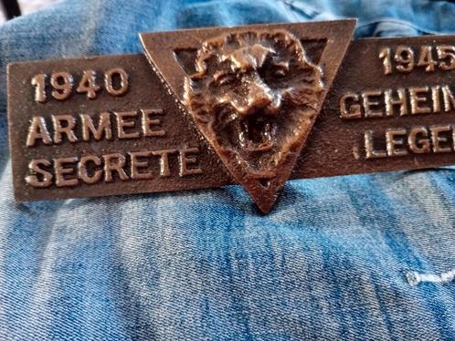 1940-1945 Armee Secrete/Geheim Leger"., Verzamelen, Militaria | Algemeen, Landmacht, Embleem of Badge, Overige gebieden, Ophalen of Verzenden
