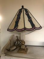 Tiffany glas-in-lood tafellamp met marmer/onyx voet, Ophalen