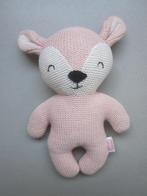 Jollein roze-wit superzacht gebreide vos vosje knuffel nieuw, Ophalen of Verzenden, Zo goed als nieuw, Hond