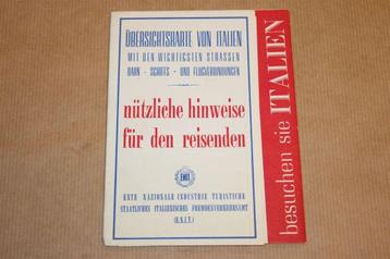 Oude reiskaart voor Italië - Reclame-uitgave 1960 beschikbaar voor biedingen