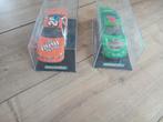 2x Scalextric Nascar Slotcar Wagens in goede staat in case, Ophalen of Verzenden, Gebruikt, Auto