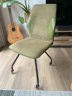 6  GROENE EETKAMERSTOELEN OP WIELTJES, Huis en Inrichting, Stoelen, Ophalen, Zo goed als nieuw, Overige kleuren