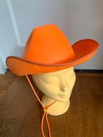 Cowboyhoed oranje, Hobby en Vrije tijd, Feestartikelen, Ophalen of Verzenden, Gebruikt, Hoed of Pruik, Oranje of Koningsdag