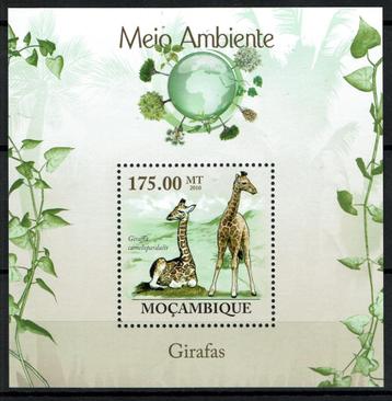 mocambique 2010 pf blok giraffen wildlife zoogdieren beschikbaar voor biedingen
