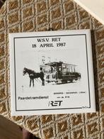 WSV RET tegel 1987 Paardetramdienst, Ophalen of Verzenden
