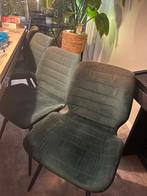 Gratis! 8 groene velvet eetkamerstoelen, Huis en Inrichting, Stoelen, Ophalen, Gebruikt, Overige kleuren, Stof