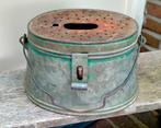 Antiek Zinken Viskoffer / Visemmer tbv Aas Visjes, Antiek en Kunst, Ophalen of Verzenden