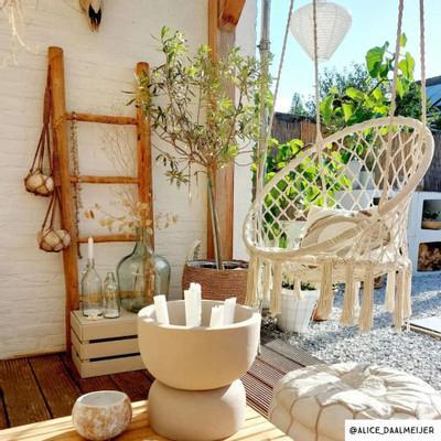 Schommelstoel/ hangstoel 80cm doorsnede., Tuin en Terras, Hangmatten, Zo goed als nieuw, Eenpersoons, Opvouwbaar, Binnen, Buiten