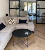 Salontafel zwart staal, Huis en Inrichting, Tafels | Salontafels, Ophalen, 50 tot 100 cm, Rond, 50 tot 100 cm