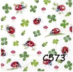 Servetten decoupage/bullet journal * lieveheersbeestjes C573, Hobby en Vrije tijd, Knutselen, Verzenden, Nieuw, Materiaal