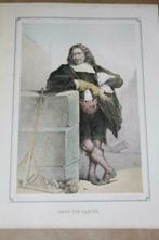 Antieke kleurensteendruk - Jacob van Campen - 1868 !!, Ophalen of Verzenden
