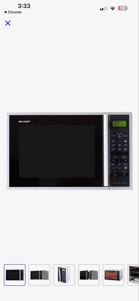 Sharp Combimagnetron, Witgoed en Apparatuur, Magnetrons, Zo goed als nieuw, Vrijstaand, Combimagnetron, 45 tot 60 cm, Grill, Draaiplateau