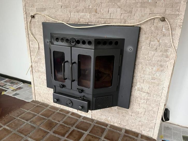 Zware gietijzeren inzethaard, Huis en Inrichting, Haarden, Gebruikt, Houthaard, Ophalen