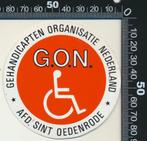 Sticker: Gehandicpten Organisatie Nederland - Sint Oedenrode, Ophalen of Verzenden, Zo goed als nieuw, Bedrijf of Vereniging