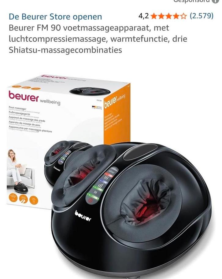 Beuer voetmassage, Sport en Fitness, Massageproducten, Zo goed als nieuw, Apparaat, Ophalen of Verzenden