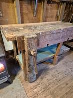 Oude Houten Werkbank, Gebruikt, 100 tot 150 cm, Vintage, Ophalen of Verzenden