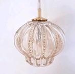 Vintage bubble bol lamp | Jaren 60 amberkleur lamp | Teak, Ophalen of Verzenden, Zo goed als nieuw, Minder dan 50 cm