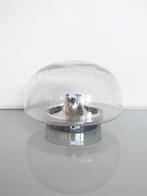 Vintage jaren 70 Hillebrand plafondlamp plafonniere, Ophalen of Verzenden, Glas