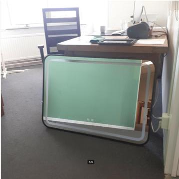 HOGE KORTING! Spiegel, Mat zwart, 100cm, Verlichting, nr139 beschikbaar voor biedingen