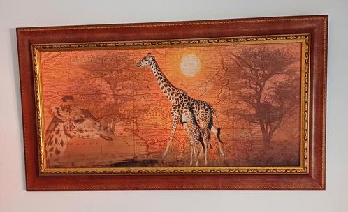 Giraffe Print + Luipaard Print met Lijst, Huis en Inrichting, Woonaccessoires | Schilderijen, Tekeningen en Foto's, Zo goed als nieuw