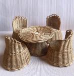 Poppenhuis rotan meubeltjes 1:12, Ophalen of Verzenden, Zo goed als nieuw, Poppenhuis