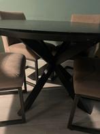 Mooie eettafel met stoelen, Huis en Inrichting, Tafels | Statafels, Ophalen, In hoogte verstelbaar, Gebruikt