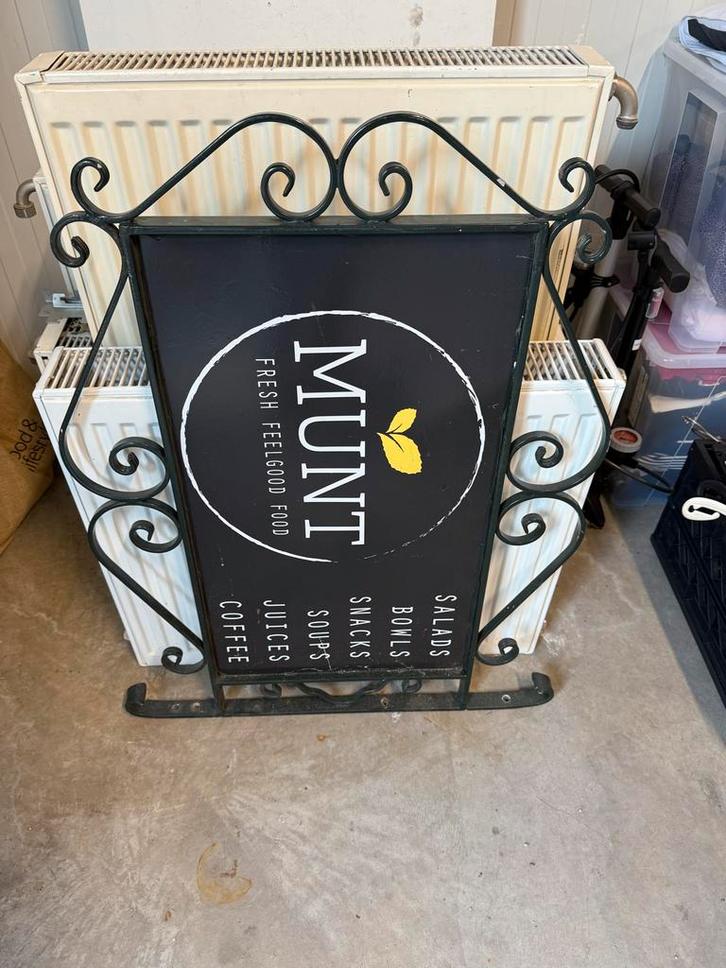 Gietijzeren Reclamebord Uithangbord - 80x40cm, Huis en Inrichting, Woonaccessoires | Overige, Gebruikt, Ophalen