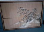 Japans op zijde geborduurd schilderij, Antiek en Kunst, Ophalen of Verzenden