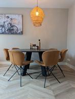 WOOOD Rhonda eettafel zwart - 150cm, Huis en Inrichting, Tafels | Eettafels, Ophalen, Rond, Zo goed als nieuw, 100 tot 150 cm