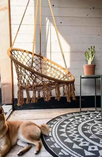 Macrame hangstoel bruin beschikbaar voor biedingen