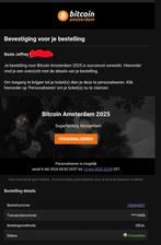 2 tickets voor Bitcoin event Amsterdam, Tickets en Kaartjes, Twee personen
