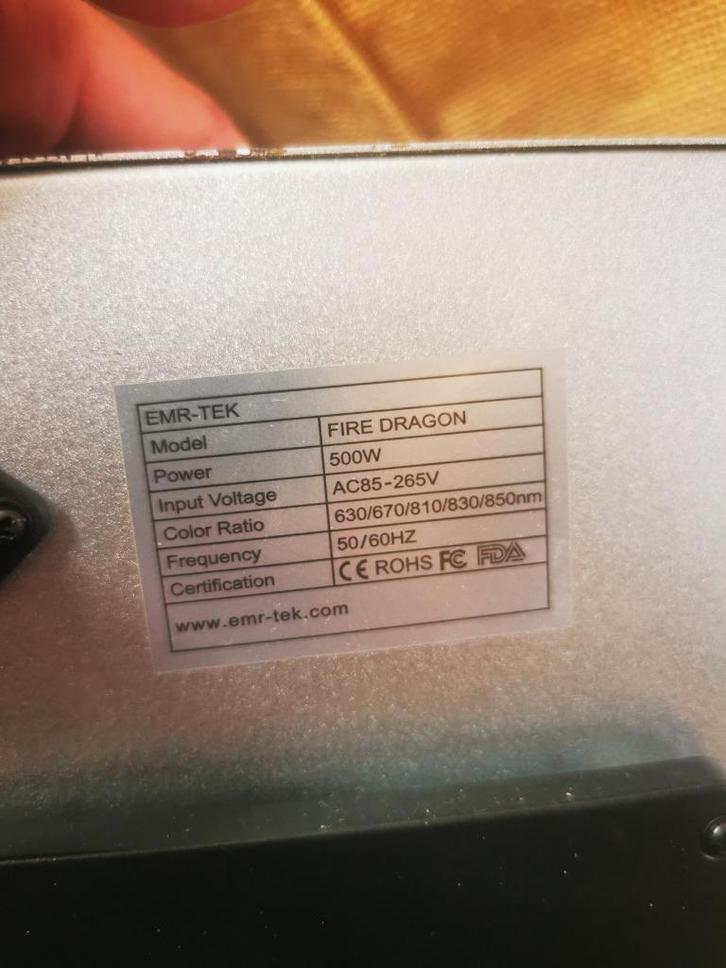 Infraroodlamp EMRTEK Firedragon, Witgoed en Apparatuur, Persoonlijke-verzorgingsapparatuur, Zo goed als nieuw, Overige typen, Ophalen of Verzenden