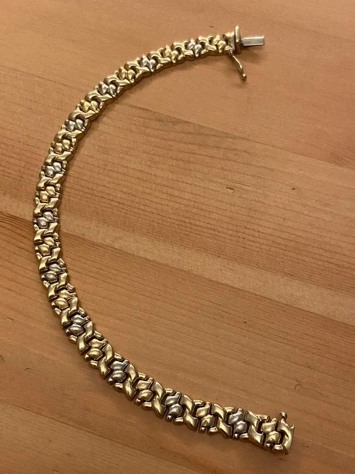 Gouden armband 585/14k., Sieraden, Tassen en Uiterlijk, Armbanden, Gebruikt, Goud, Goud, Ophalen of Verzenden