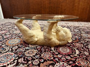 Hollywood Regency salontafel tafel Beer brons blackforest beschikbaar voor biedingen