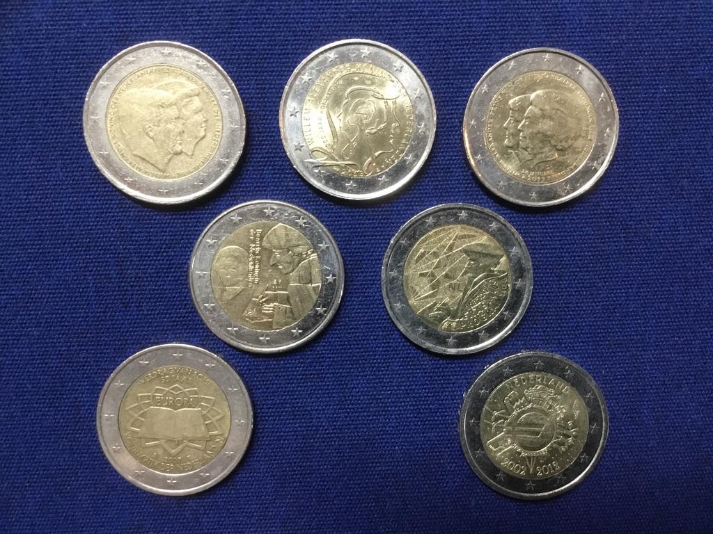 7 Nederlandse Euromunten., Postzegels en Munten, Munten | Europa | Euromunten, Ophalen of Verzenden, Overige landen, 2 euro, Setje