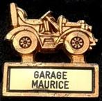 Garage Maurice pin- goudkleur, Verzamelen, Verzenden, Nieuw, Transport, Speldje of Pin