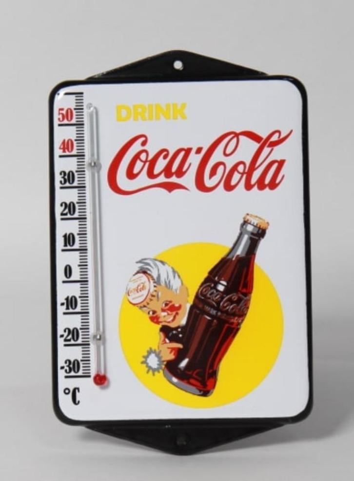 Coca cola emaillen reclame thermometer kado cadeau tip, Verzamelen, Merken en Reclamevoorwerpen, Nieuw, Gebruiksvoorwerp, Ophalen of Verzenden