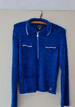 Vintage blauw dames vest Versace, Maat 38/40 (M), Blauw, Ophalen of Verzenden, Zo goed als nieuw