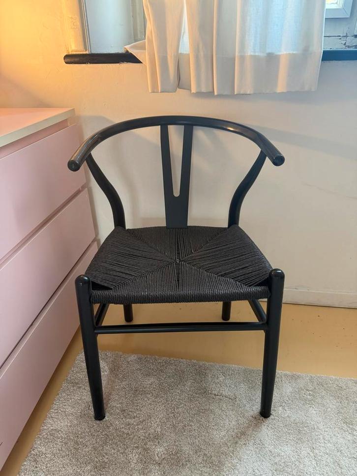 Wishbone stoelen zwart - 4 stuks, Huis en Inrichting, Stoelen, Ophalen of Verzenden