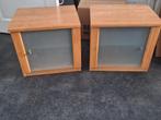 2 nachtkastjes, Ophalen, Gebruikt, Glas, Minder dan 55 cm