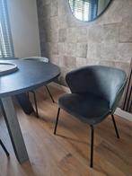 Velours petrol eetkamerstoelen 5x, Huis en Inrichting, Stoelen, Overige kleuren, Ophalen of Verzenden, Zo goed als nieuw, Vijf, Zes of meer stoelen