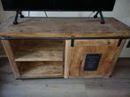 Mangohouten tv meubel, Huis en Inrichting, Ophalen, 100 tot 150 cm, Zo goed als nieuw, Minder dan 100 cm