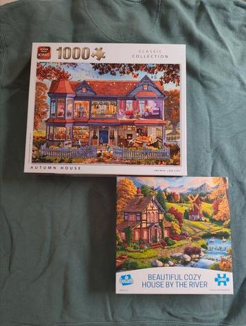 2 puzzels van 1000 stukjes (compleet) beschikbaar voor biedingen